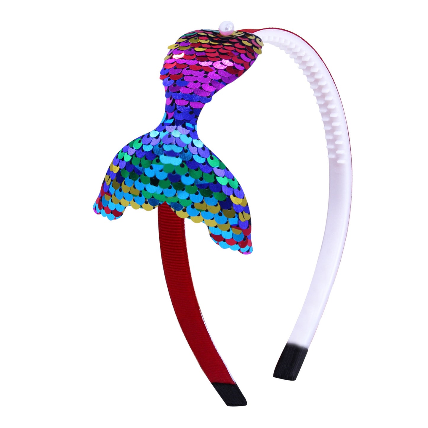 Sequined Hair Accessories - Mermaid Tail Flip Headband, Non-slip Manual Hairpin