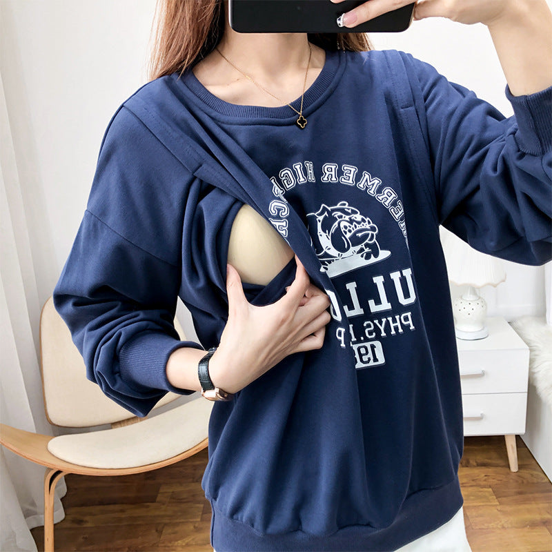 Breastfeeding Sweatshirt - Hoodie For Pregnant Women and Nursing Mom