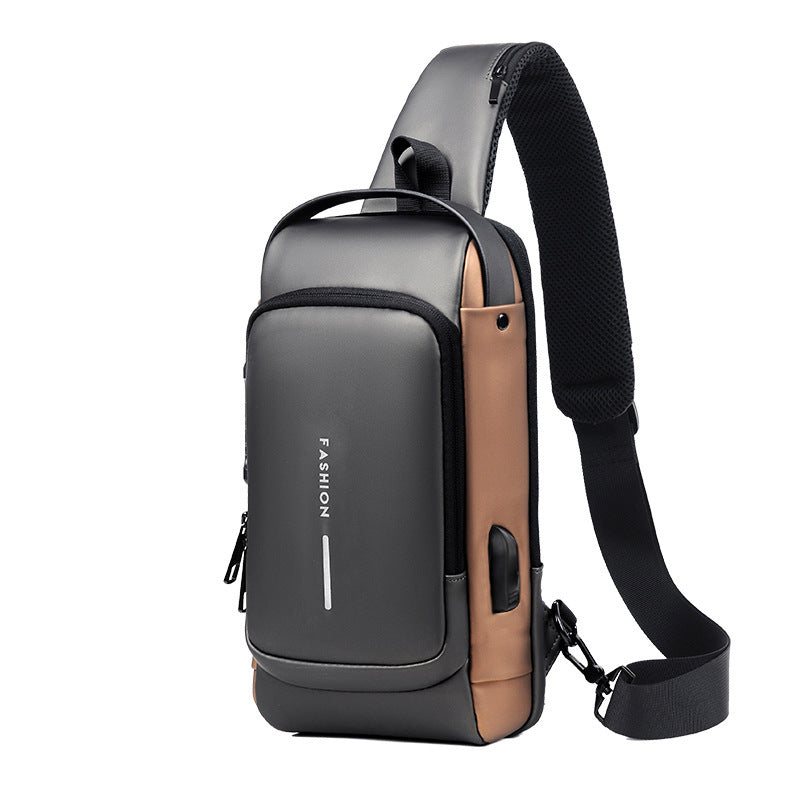 Anti-theft Large Capacity Diagonal Chest Bag - Rechargeable Password