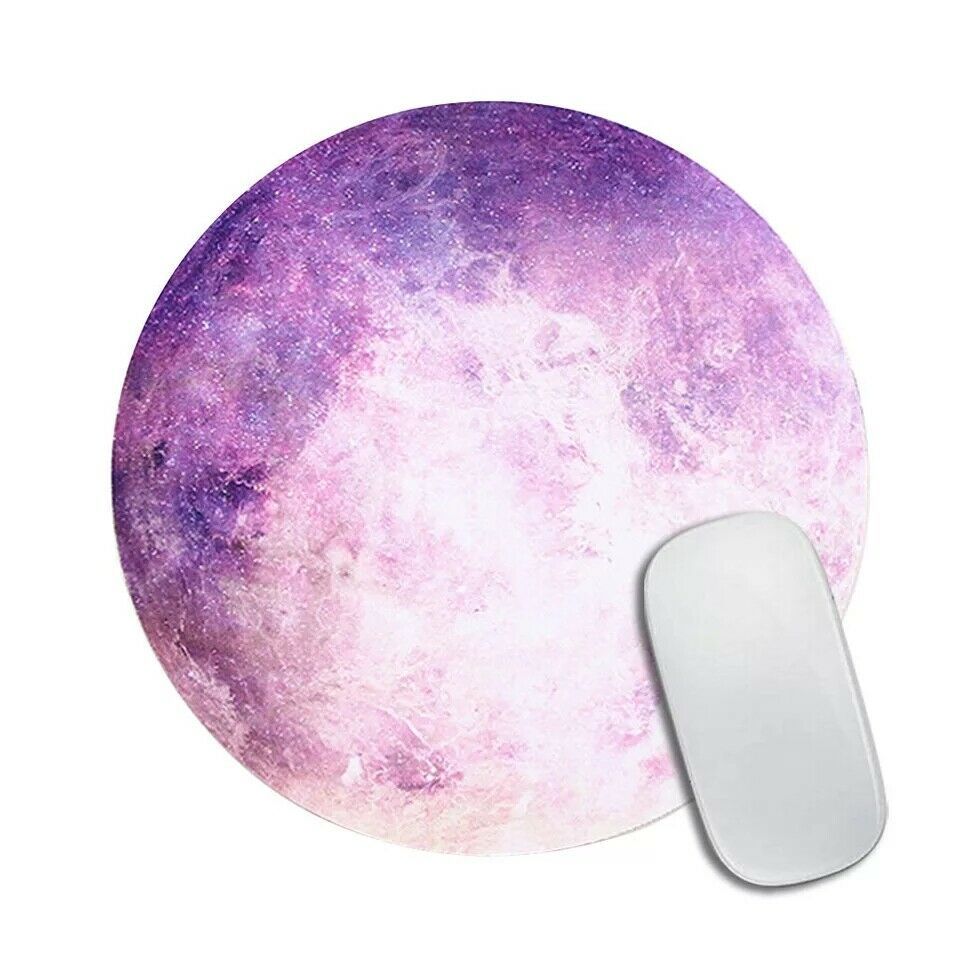 Space Round Mouse Pad - PC Gaming Non Slip Mice Mat For Laptop Notebook Computer Gaming Mouse Pad