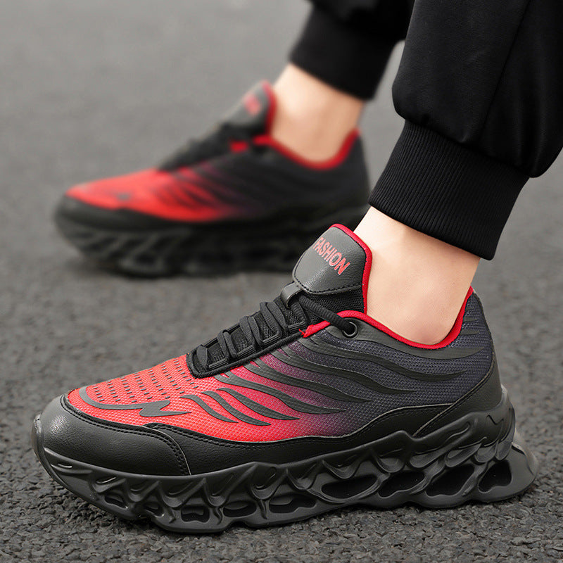 Men's Lace-up Sneakers - Thick-soled Daddy Vulcanized Shoes Outdoor Running Sports Casual Shoes