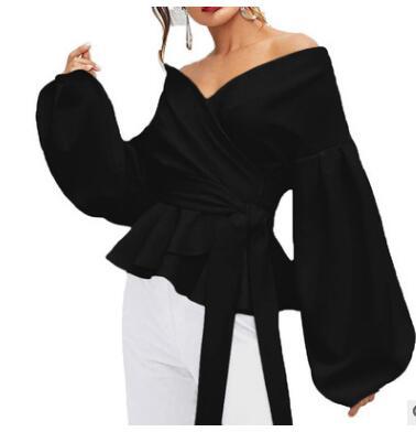 Women Sexy Shirts Bowknot Shirt
