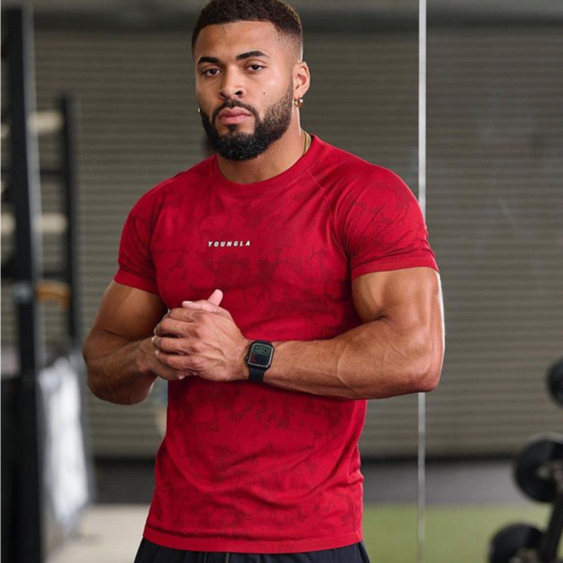Workout Clothes - Camouflage Sports T-shirt for Men