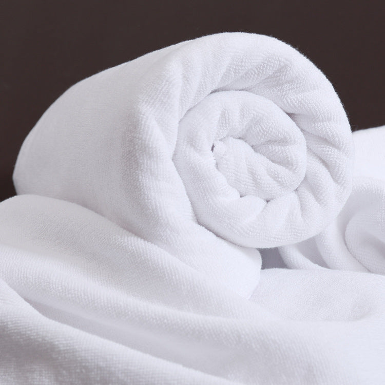 Luxurious Cotton Bath Towel – Soft, Thick & Ultra-Absorbent  Bath Towel Cotton Adult Thickened And Increased Water-absorbing White Big White Towel Adult White Towel - JumoShop