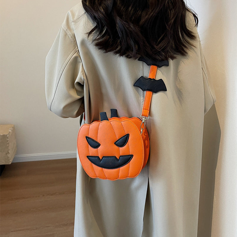Halloween Bags - Funny Pumpkin Cartoon Shoulder Crossbody Bag