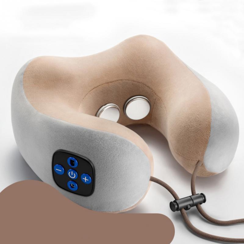 Gold U-type Massage Pillow - Multi-function Shoulder Cervical Car Neck Guard