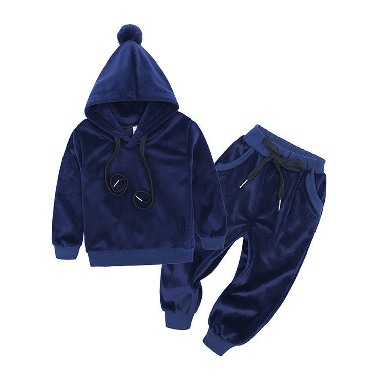 Children's Gold Velvet Suit