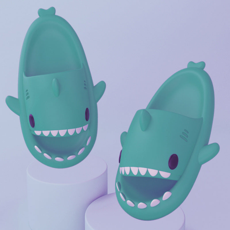 Adult's Slippers Indoor - Outdoor Funny Shark Cartoon