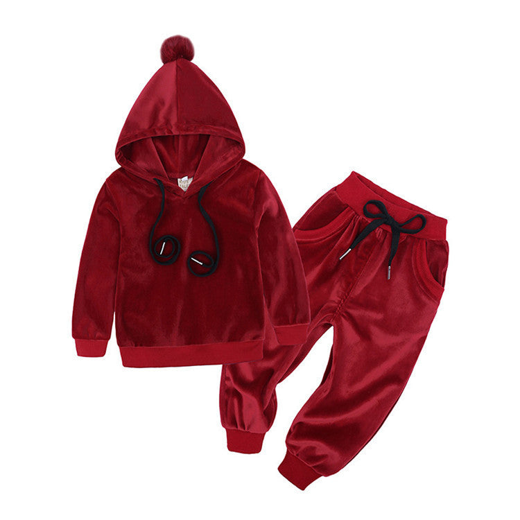 Children's Gold Velvet Suit