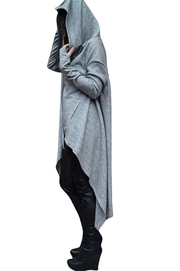 Long Embroidered Cloak Hooded Sweater