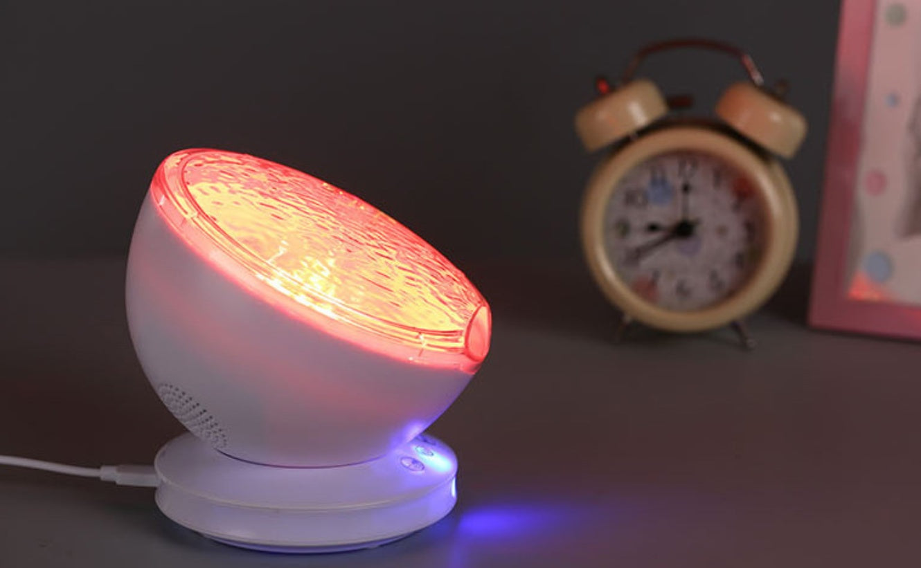 Ocean Wave Projector LED Night Light Remote Control - TF Cards Music Player Speaker Aurora Projection