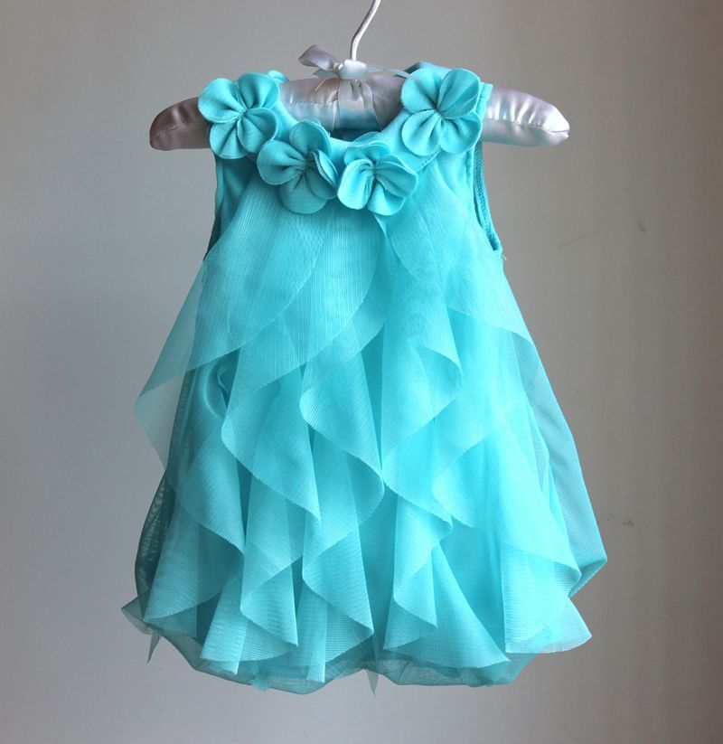Cute Flower Flounce Detail Dress