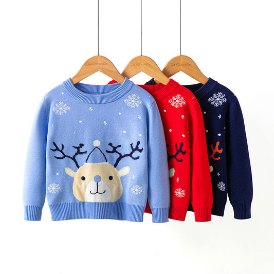 Christmas Snowflake Fawn Sweater