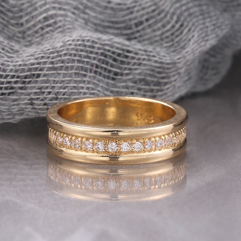 European American Style Simple Golden Ring - Copper Plated Fashion Ring