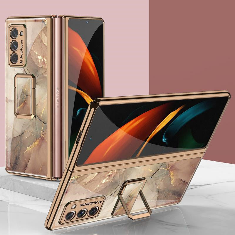 Folding Vertical Clock Phone Case -Full Inclusive Personality Male