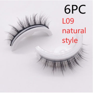 Reusable 3D Mink Lashes - Natural False Eyelashes Self Adhesive Glue Free Makeup Eyelash