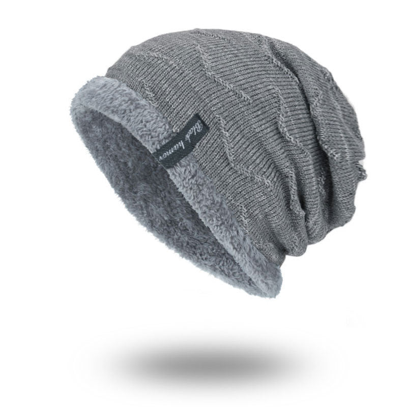 Diagonal Hook Hat Bib Knitted Woolen Hat