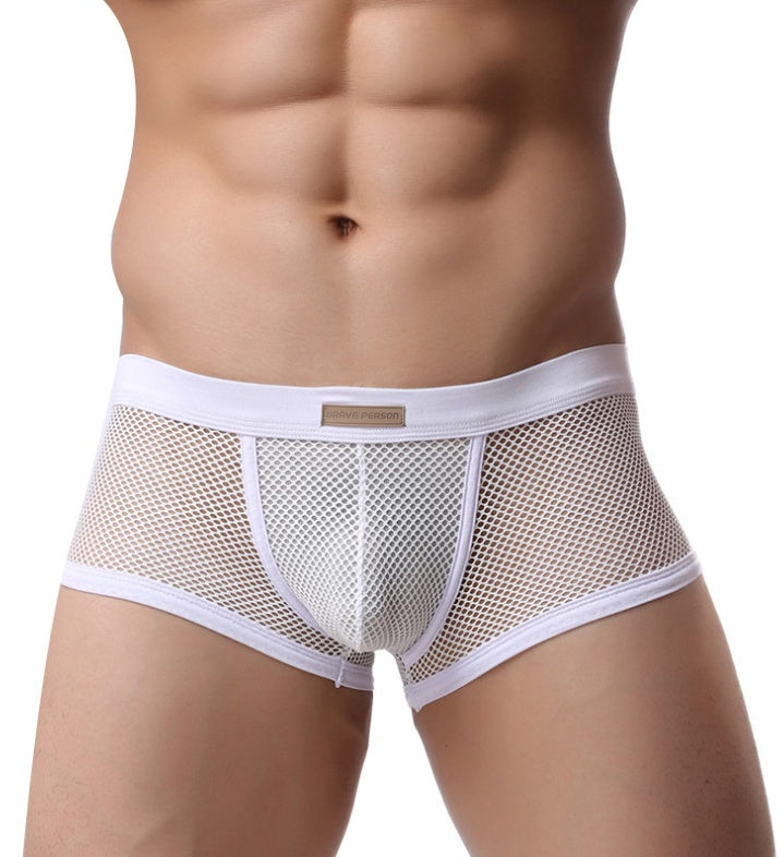 Men's Underwear - Sexy Men's Boxer Pants Large Mesh Mesh Breathable Sexy Men's Underwear