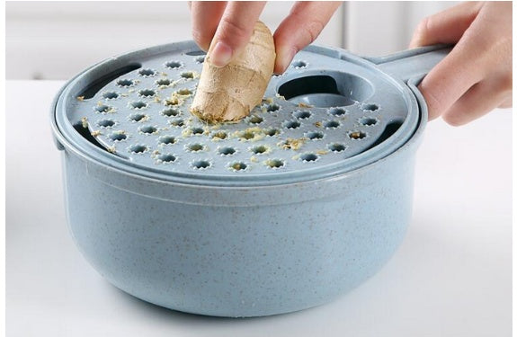 8-in-1 Mandoline Slicer Vegetable Cutter with Drain Basket, Grater & Peeler – Multifunction Kitchen Accessories! Vegetable Slicer, Potato Peeler, Carrot Onion Grater,  Strainer, Vegetable Cutter, Kitchen Accessories - JumoShop