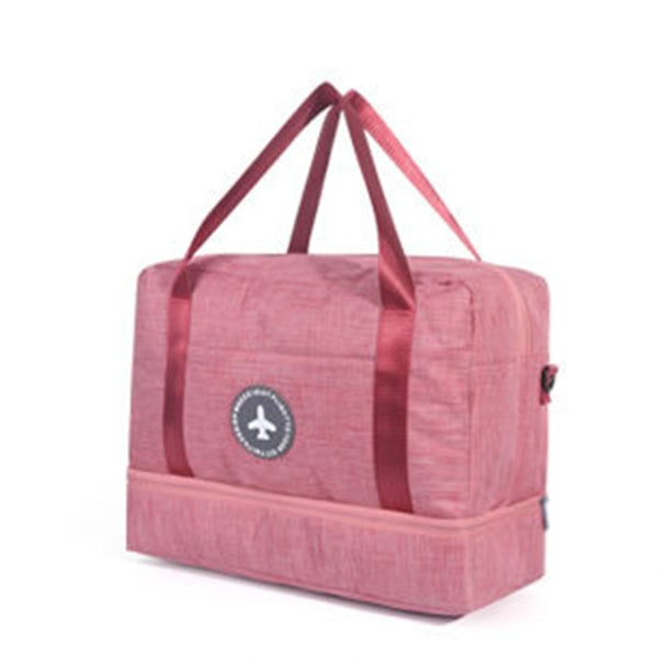 Dry And Wet Separation Travel Bag - Tourism Fitness Storage Pouch Women's Clothes Shoes Daily Necessities Duffle Package Supplies