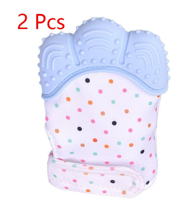 Baby Teether Anti-Bite Silicone Molar Gloves -  children's sound toys