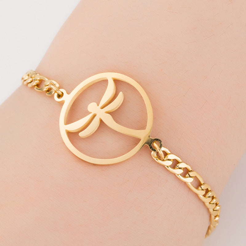 Gold Charms Bracelet Femme Stainless Steel Women Jewelry - Lucky Origami Elephant Bracelets Friendship Gifts