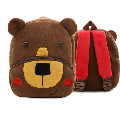 Children School Backpack - Cartoon Rainbow Design, Soft Plush Material For Toddler, Baby Girls Kindergarten Kids School Bags