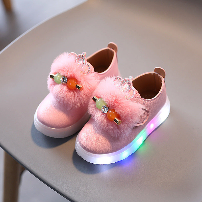 Flashing Light Kids Board Shoes Soft Sole