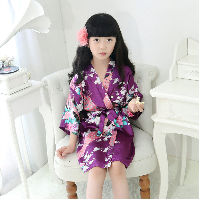 Silk Peacock Kimono Pajamas
