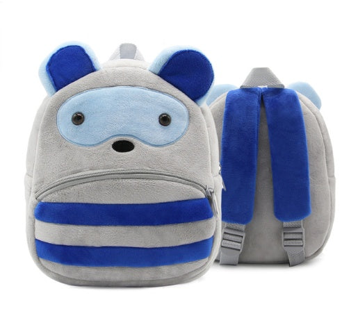 Children School Backpack - Cartoon Rainbow Design, Soft Plush Material For Toddler, Baby Girls Kindergarten Kids School Bags