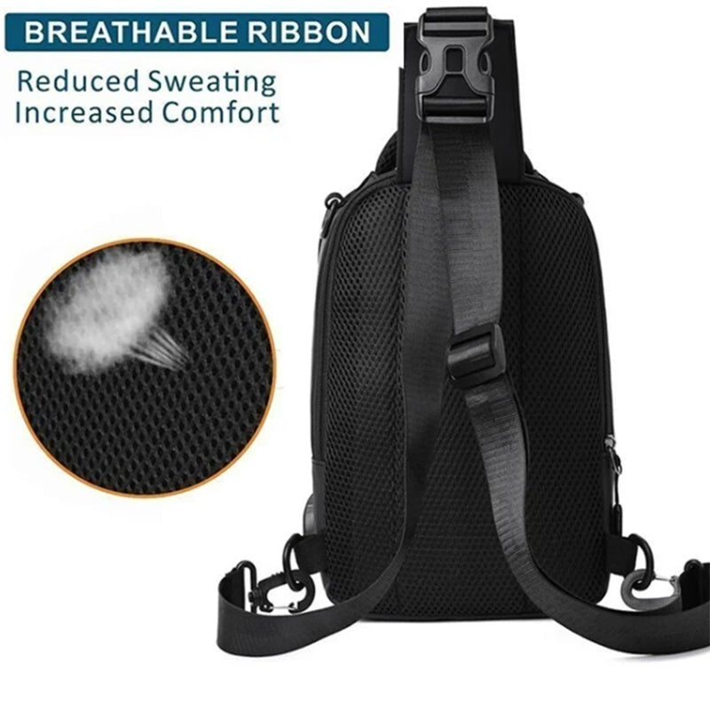 Crossbody Bags - Men Multifunctional Backpack, Shoulder Chest Bags