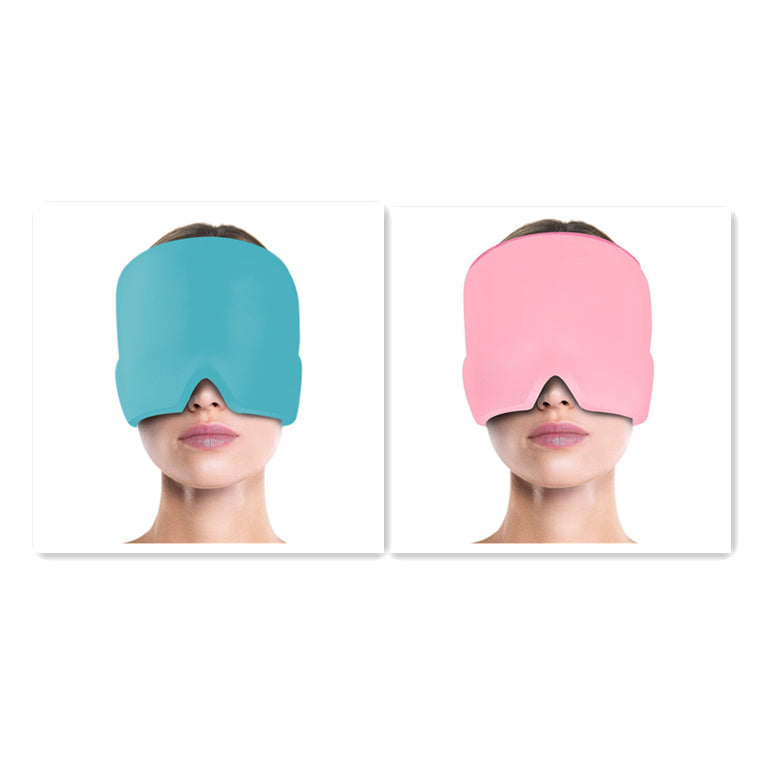 Ice Compress Headache Eye Mask Hat - Relief For Migraines, Stress, And Tension Massage Tool
