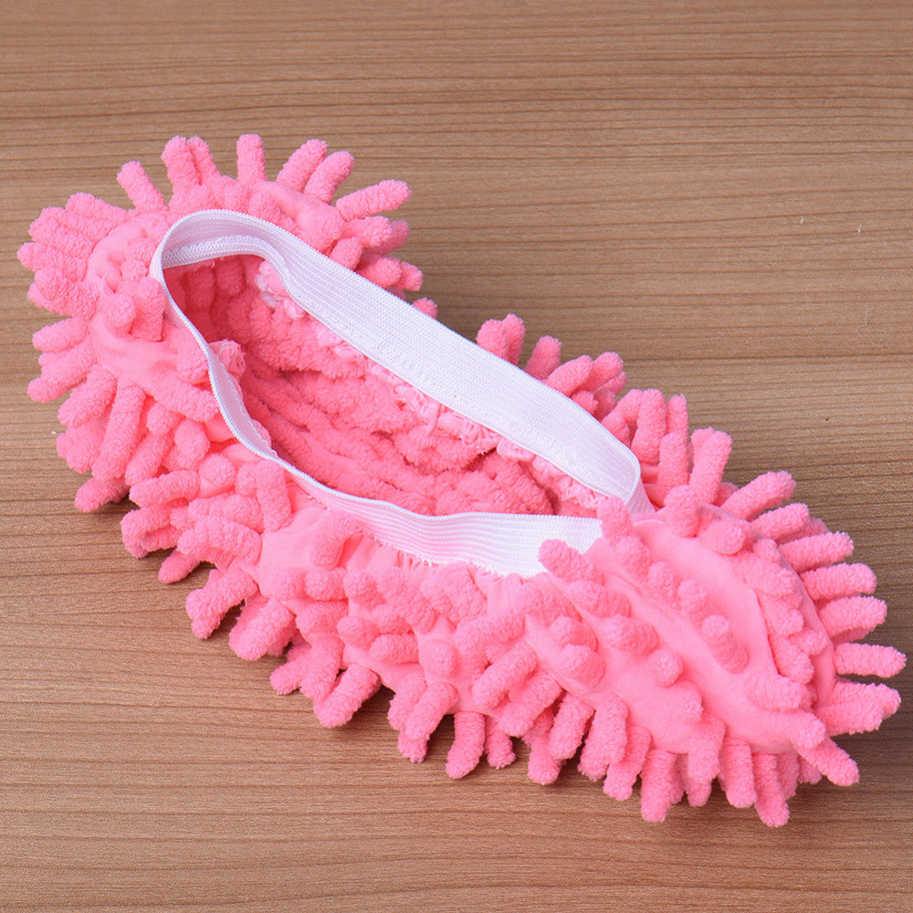 2pcs Set Multifunctional Chenille Micro Fiber Slipper Shoe Covers
