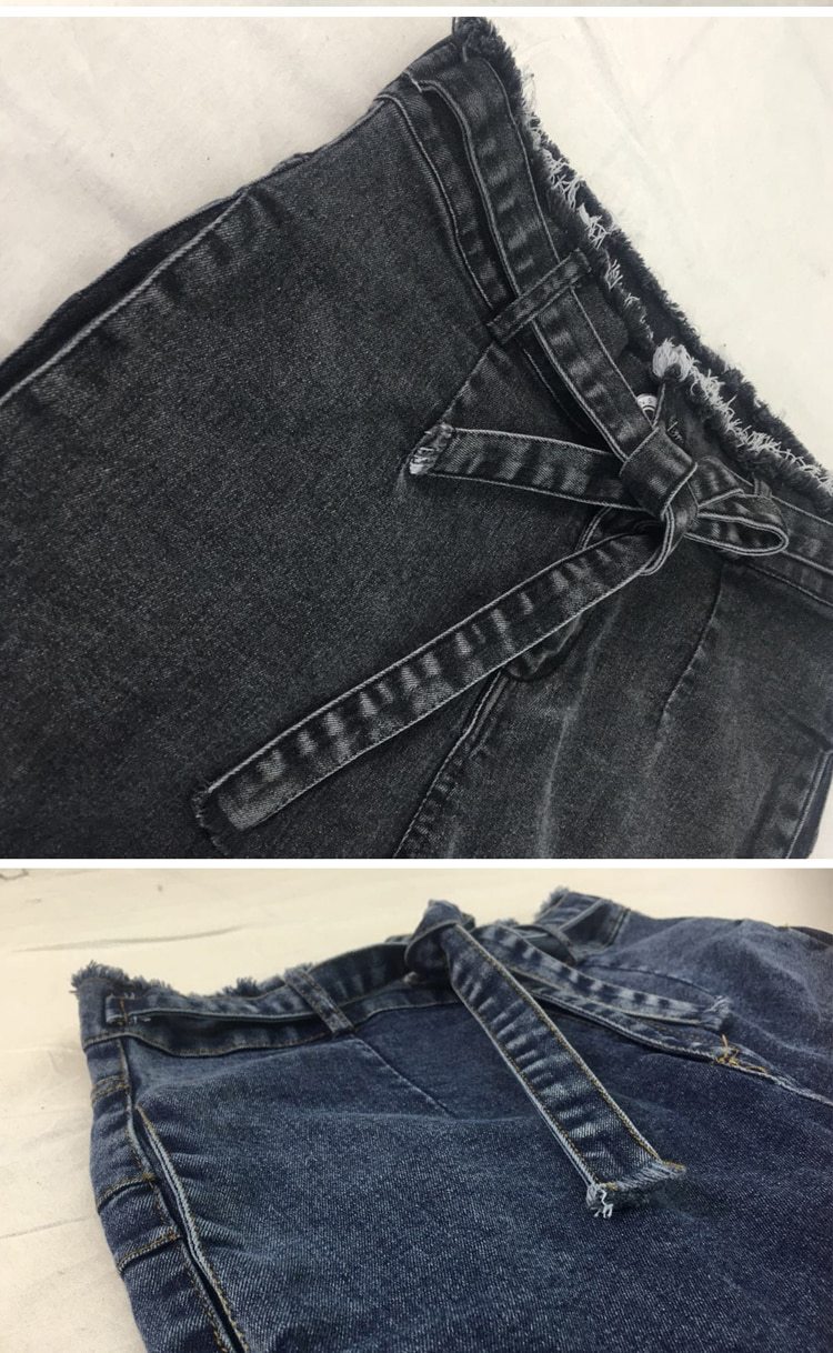 Hot Fringed High Waisted Jeans