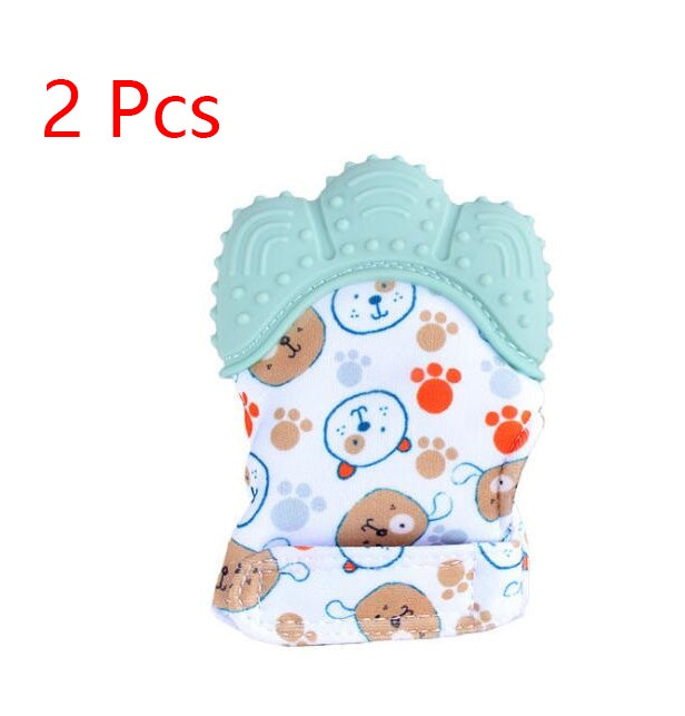Baby Teether Anti-Bite Silicone Molar Gloves -  children's sound toys
