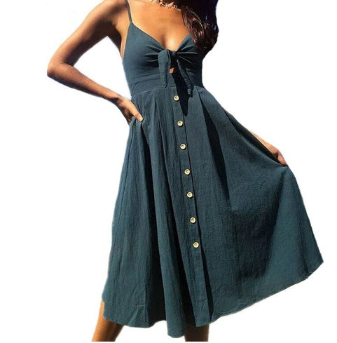 Summer Sleeveless Backless Strap Long Close-fitting Dresses - Sheath Female Party Evening Dresses Vestidos