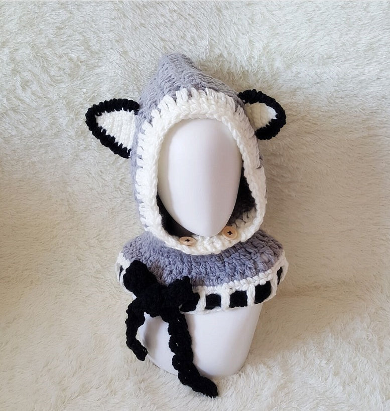 Beautiful Hand-Knitted Warm Earmuffs Cape Caps