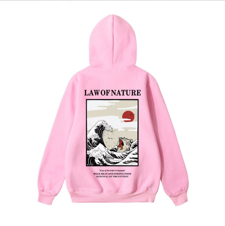 Street Retro Casual Hooded Sweater