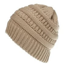 Mixed Color Knitted Wool Hat - Ladies Non-labeled Ponytail Hat