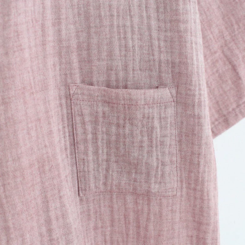 Japanese Steamed Thin Night Gown - Kimono, Bathrobe, Gauze, Home Wear,