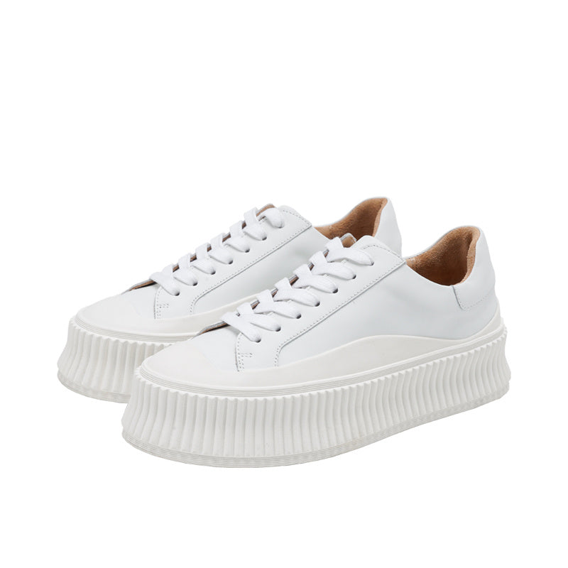 Thick Bottom White Shoes
