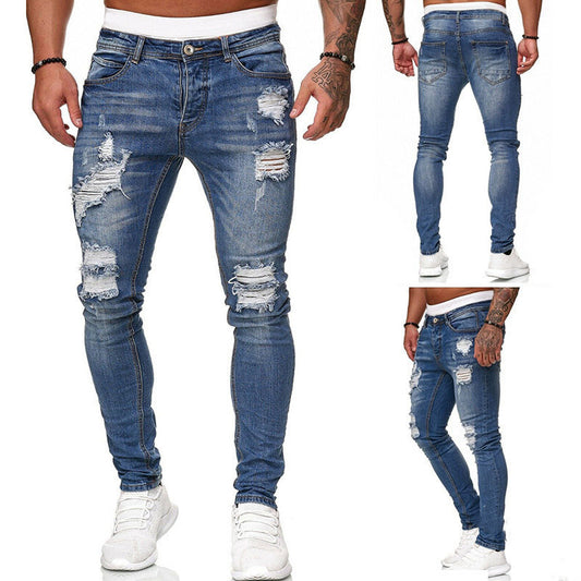Hole-Worn White Cowboy Pants