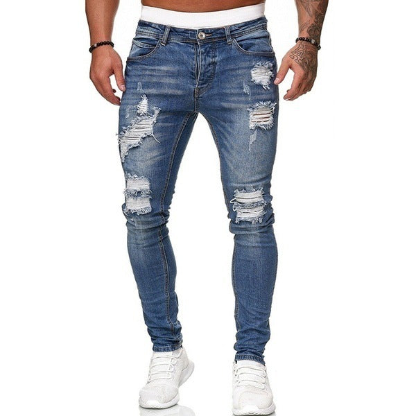 Hole-Worn White Cowboy Pants