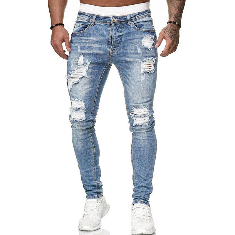 Hole-Worn White Cowboy Pants