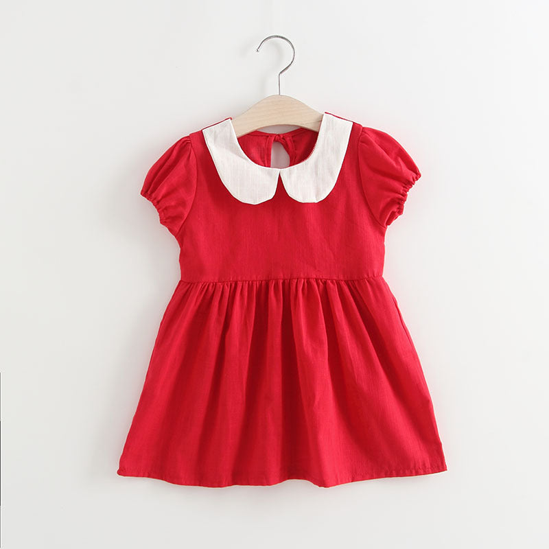 Elegant Baby Girls' Bow Pleated Halter Princess Dress – Adorable Charm for Every Occasion!  New Children's Clothing, Baby Children Girls Dress, Bow Pleated Halter Princess Dress - JumoShop