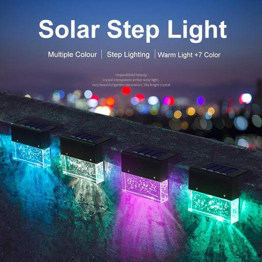Waterproof RGB LED Solar Light - Step Fence Light