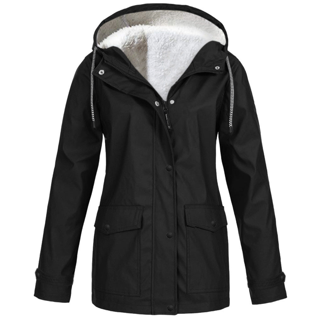 Fleece Outdoor Mountaineering Hooded Winter Outwear Coat