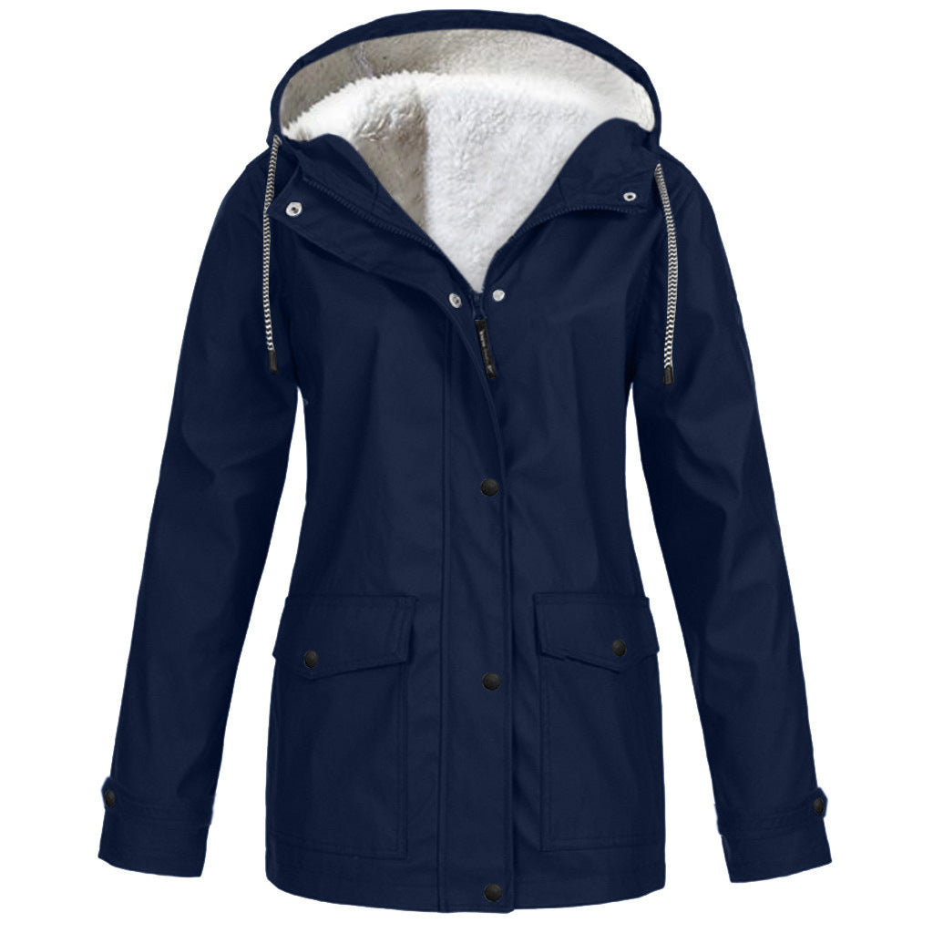 Fleece Outdoor Mountaineering Hooded Winter Outwear Coat