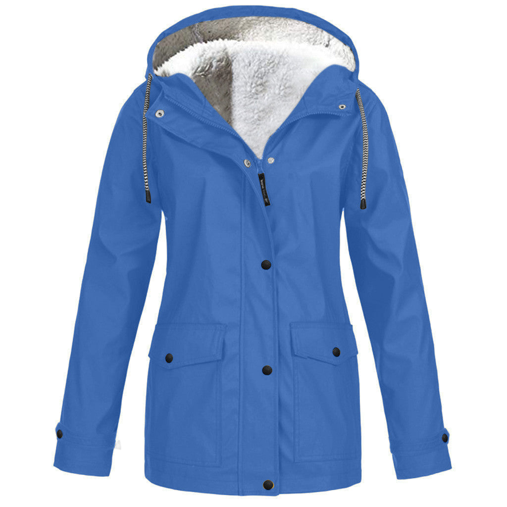 Fleece Outdoor Mountaineering Hooded Winter Outwear Coat