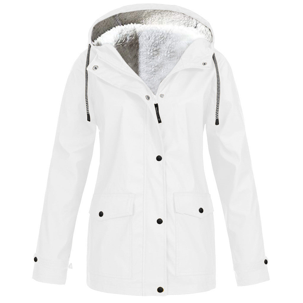 Fleece Outdoor Mountaineering Hooded Winter Outwear Coat